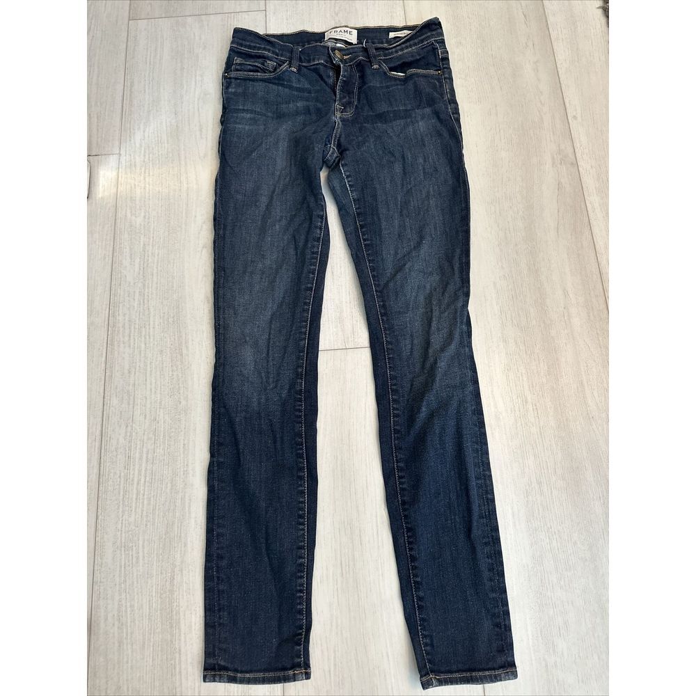 FRAME Jeans Womens 27 Blue Le Skinny De Jeanne Denim Cotton‎ Stretch Queens Way
